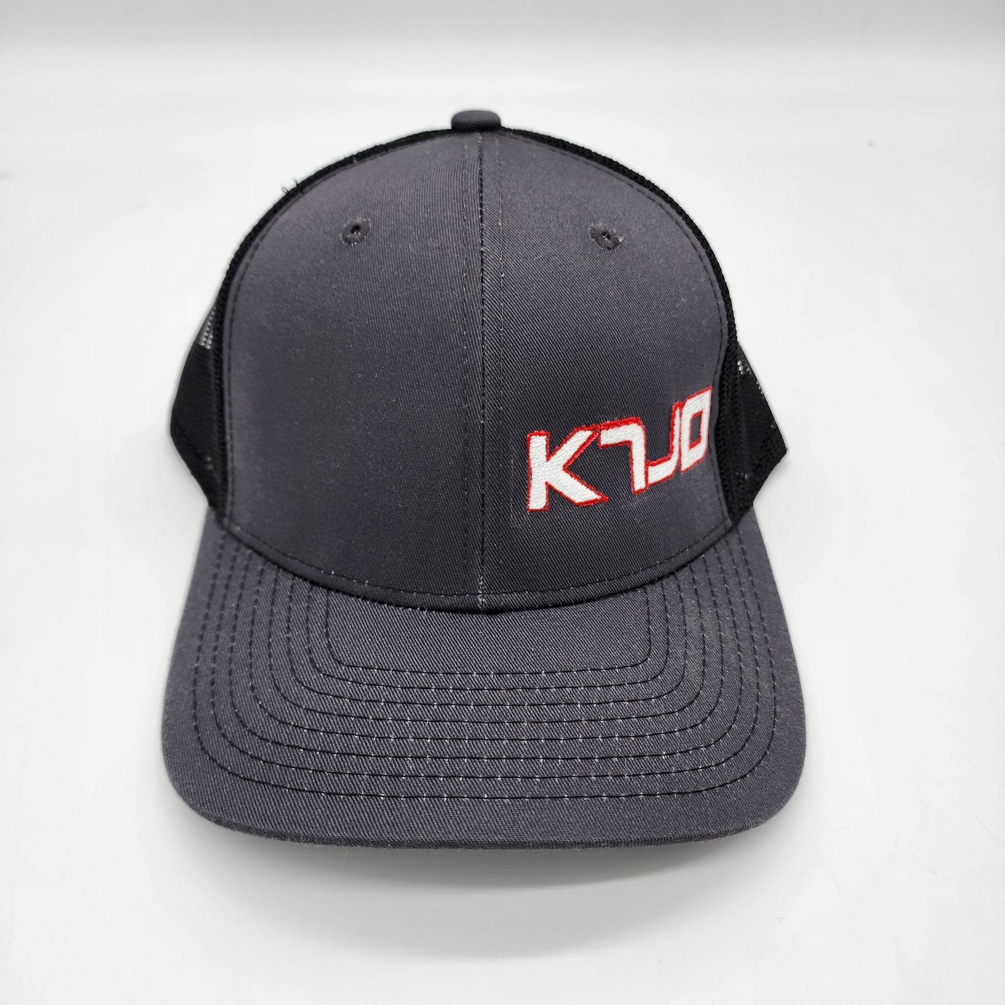 KTJO Twill Mesh Adjustable Snap Back Baseball Caps - Black/Charcoal