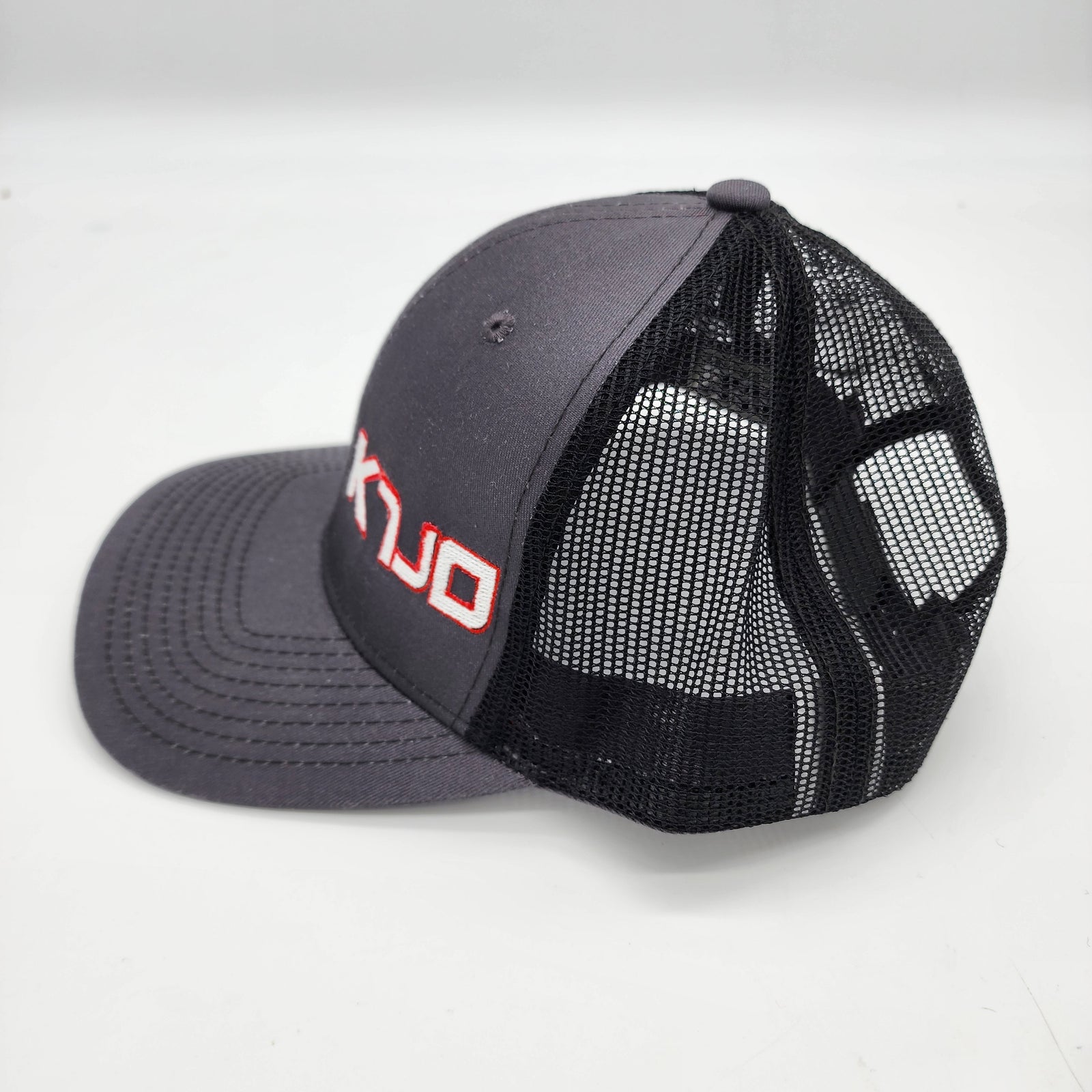 KTJO Twill Mesh Adjustable Snap Back Baseball Caps - Black/Charcoal