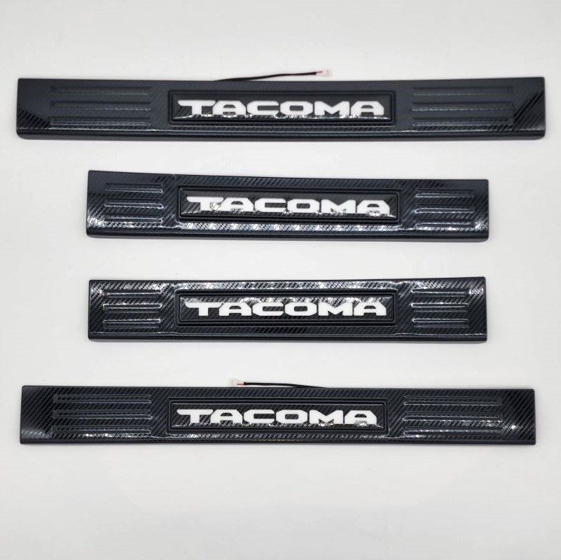 Door Sill Lights - Carbon Fiber For Toyota Tacoma 2016-2023