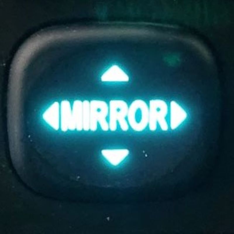 Power Folding Mirror &quot;LOWER ILLUMINATED&quot; Switch For Toyota 4Runner 2014-2023 | Tacoma 2005-2015 | Sequoia 2008-2022 | Tundra 2014-2021