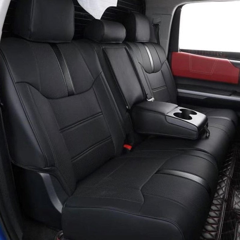 thumbnail image 2 of Luxury Leather Front & Rear Seat Cover Set For Toyota Tundra – Waterproof, Airbag Friendly 2 of 6